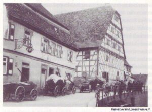 Tabakablieferung an der Kelter um 1940 (Stadtarchiv Mühlacker, Lomersheim an der Enz S. 292)